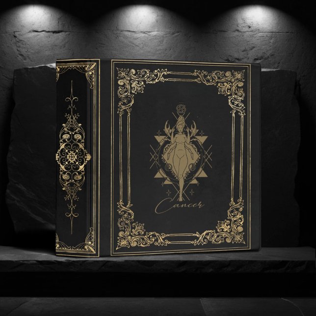 Cancer Zodiac | Ornamental Black and Gold Album Binder (Creator Uploaded)
