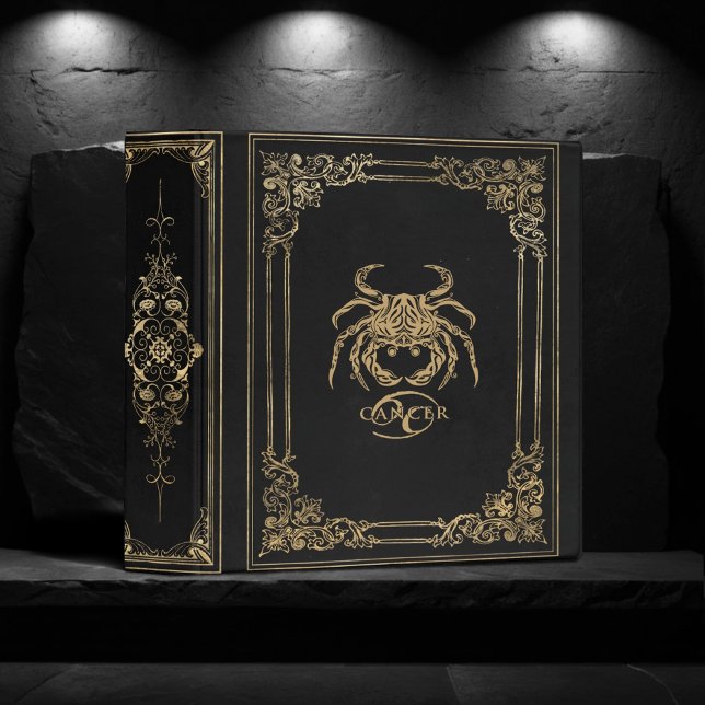 Cancer Zodiac | Ornamental Black and Gold Album Binder (Creator Uploaded)