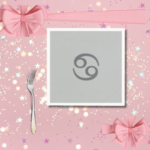 Cancer zodiac - pale grey napkin
