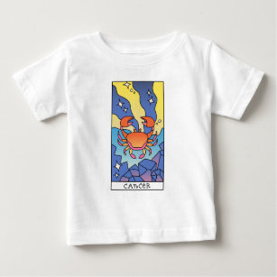 Cancer Zodiac Sign Abstract Art Vintage Baby T-Shirt