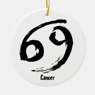 Cancer Zodiac Sign Ceramic Ornament