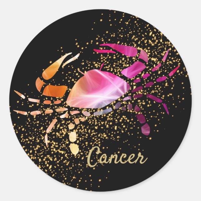 Cancer - Zodiac Sign Classic Round Sticker (Front)
