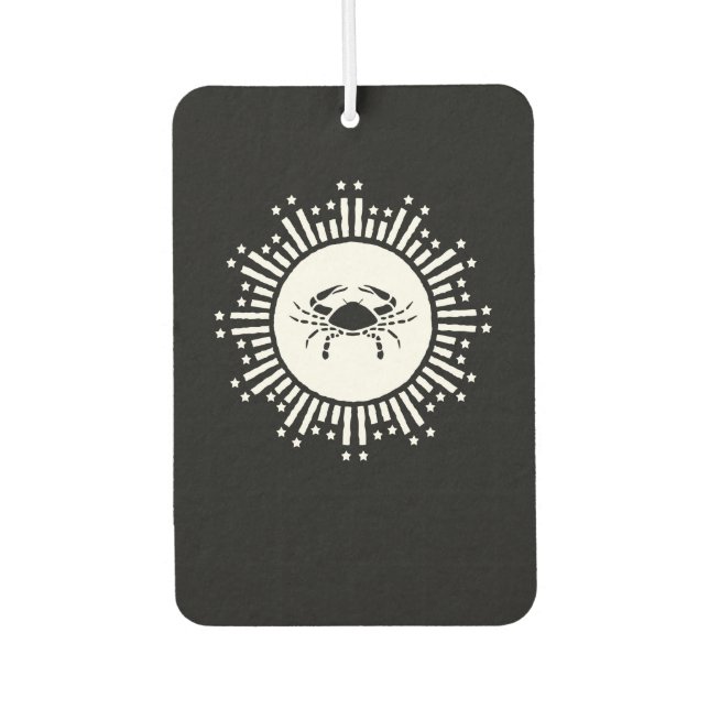 Cancer Zodiac Sign Crab Cosmic Starburst Design Air Freshener (Front)