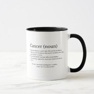 Cancer Zodiac Sign Funny Definition Mug