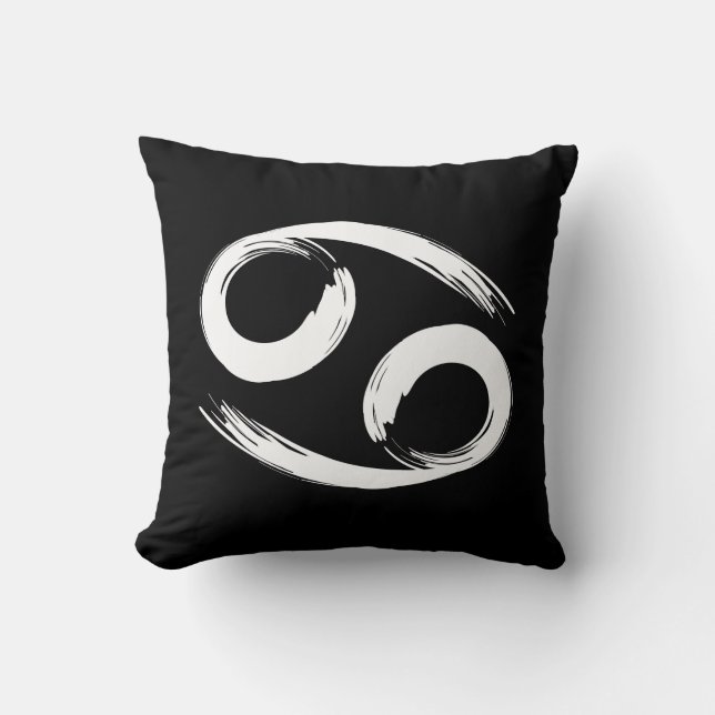 CANCER Zodiac Sign June July Summer Astrology   Throw Pillow (Front)