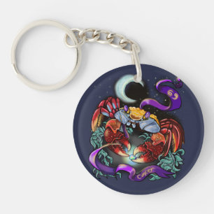Cancer zodiac sign keychain