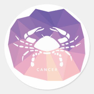 Cancer zodiac sign modern design sticker. classic round sticker