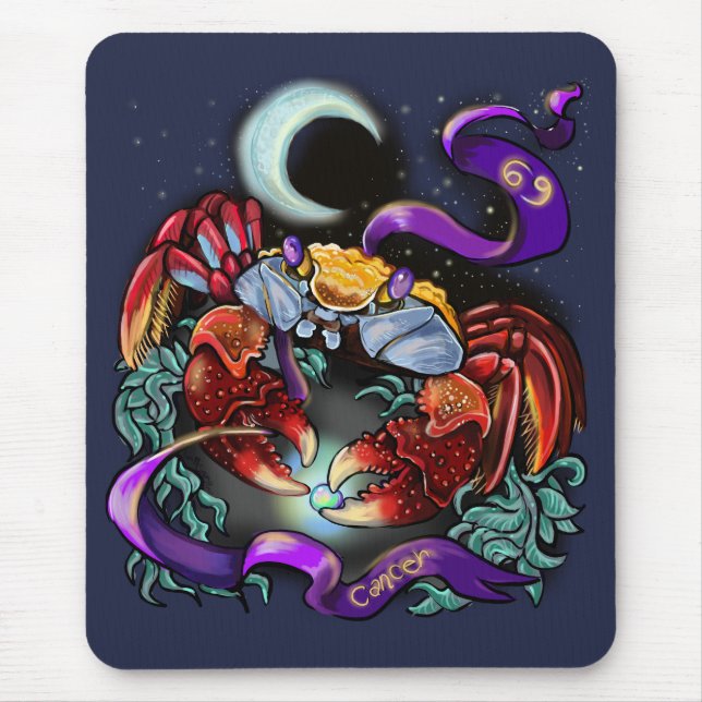 Cancer zodiac sign mouse pad (Front)