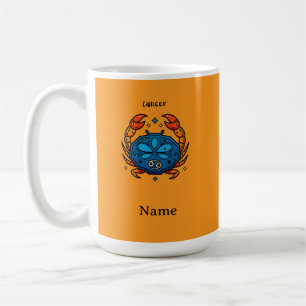 Cancer Zodiac Sign Pop Art - Retro Celestial Crab Coffee Mug