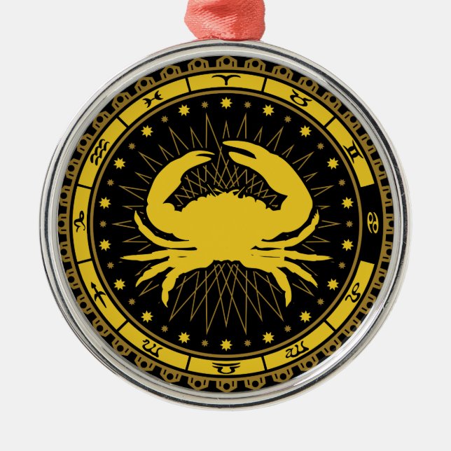 Cancer - Zodiac Sign - Symbol - Horoscope Metal Ornament (Front)