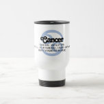 Cancer Zodiac Sign Traits Favourite Nurse Travel Mug<br><div class="desc">A fun zodiac travel mug featuring the prominent traits for your sign plus add your own! Some options include "my best friend", "best wife ever", "perfect daughter", or "super mom" "best boss" "my favourite teacher" and so many more! The options are endless. Customize this astrological mug with a twist by...</div>
