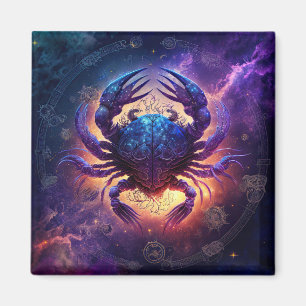 Cancer Zodiac Sign Watercolor Design Magnet