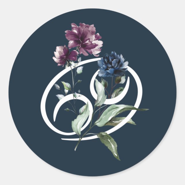 Cancer Zodiac Star Sign Classic Round Sticker (Front)