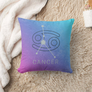 Cancer Zodiac Star Sign Horoscope Constellation Throw Pillow