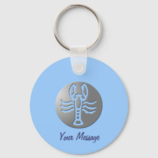 Cancer Zodiac Star Sign Premium Silver Keychain