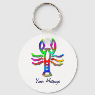 Cancer Zodiac Star Sign Rainbow Colour Keychain