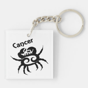 Cancer Zodiac Symbol and Sign Keychain