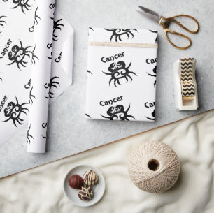 Cancer Zodiac Symbol and Sign Wrapping Paper