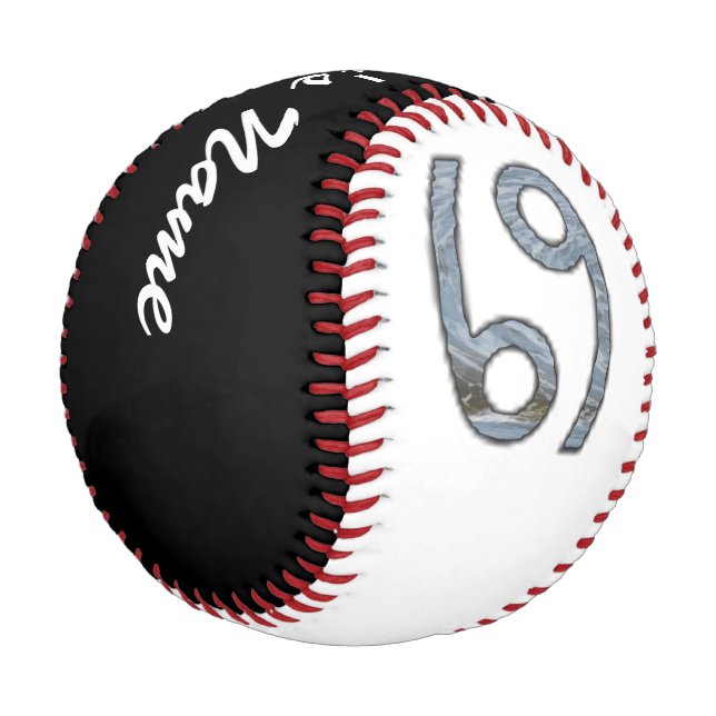 Cancer Zodiac Symbol Element by Kenneth Yoncich Baseball (Angled)