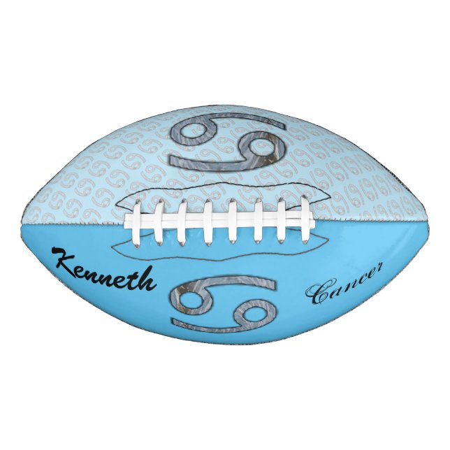 Cancer Zodiac Symbol Element by Kenneth Yoncich Football (Front)