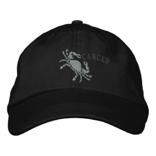 Cancer Zodiac Symbol Embroidery June 21 - July 22 Embroidered Hat