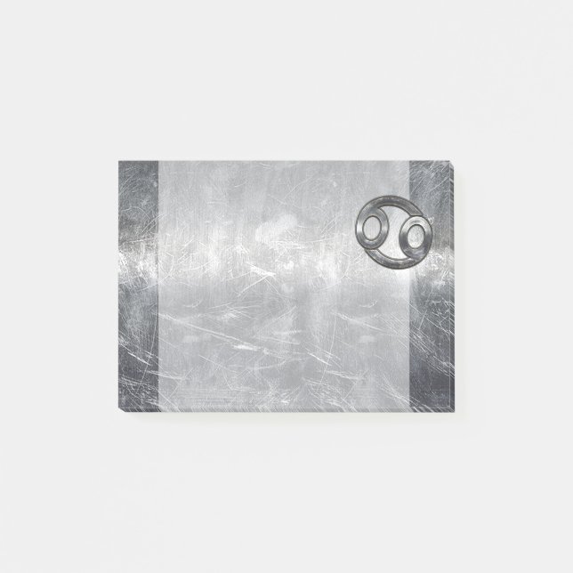 Cancer Zodiac Symbol in Distressed Decor Post-it Notes (Front)