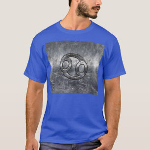 Cancer Zodiac Symbol in Distressed Decor T-Shirt