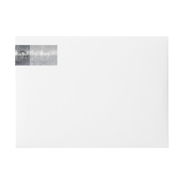 Cancer Zodiac Symbol in Industrial Style Wrap Around Label (Front)