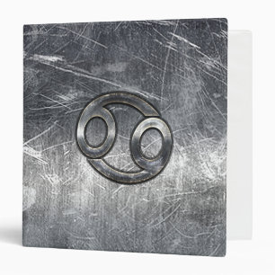 Cancer Zodiac Symbol Industrial Style Binder