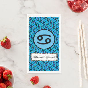 Cancer Zodiac Symbol Standard by Kenneth Yoncich Napkin