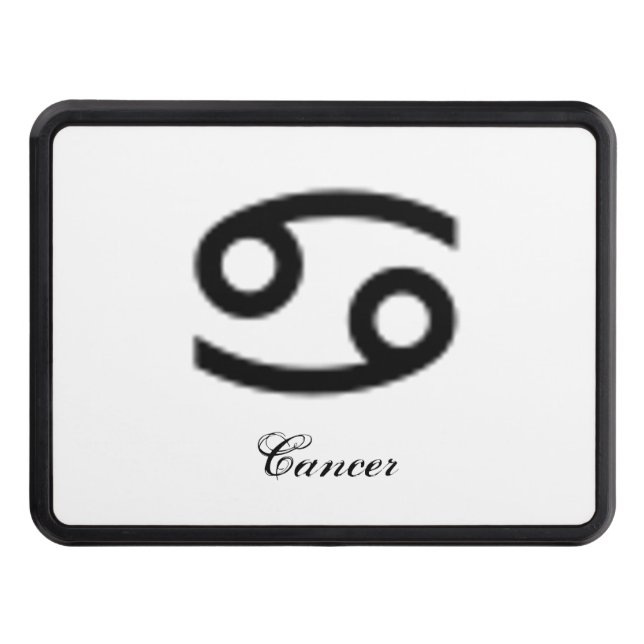 Cancer Zodiac Symbol Standard by Kenneth Yoncich Trailer Hitch Cover (Front)