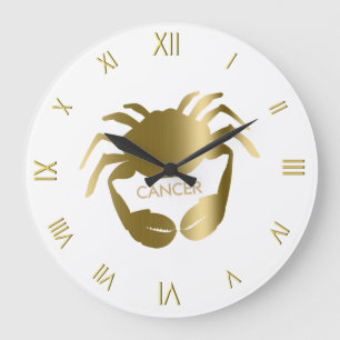 Cancer Zodiac Symbol Wall Clock