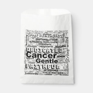 Cancer Zodiac Word Cloud Inspiration  Favour Bag