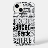Cancer Zodiac Word Cloud Inspiration Phone Case