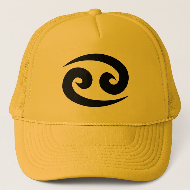 Cancer zodiaque jaune or casquette (Devant)