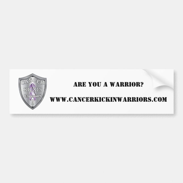 cancerkickinwarriors-logo-SMALL, ARE YOU A WARR... Bumper Sticker (Front)