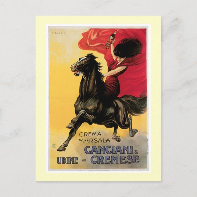 Canciani & Cremese Vintage Wine Ad Art Postcard (Front)