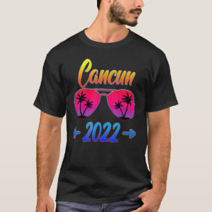 Cancun 2022 Vacation Matching Cool Glasses T-Shirt
