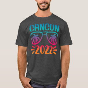 Cancun 2022 Vintage Matching Cool Glasses Funny T-Shirt