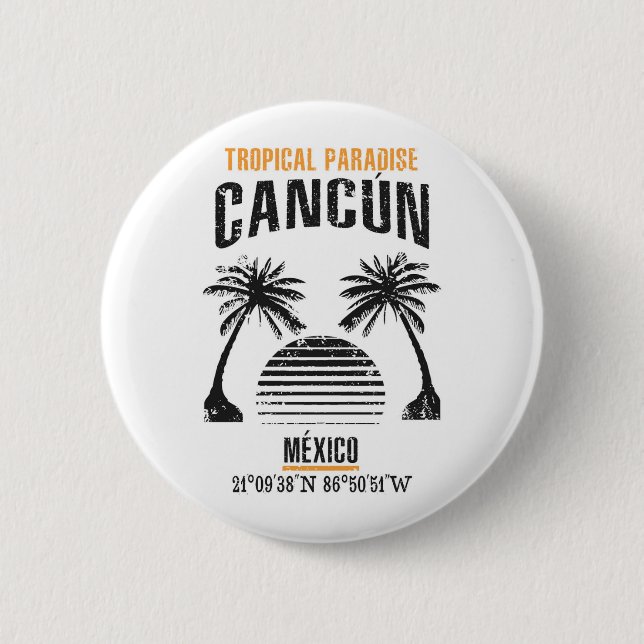 Cancún 2 Inch Round Button (Front)