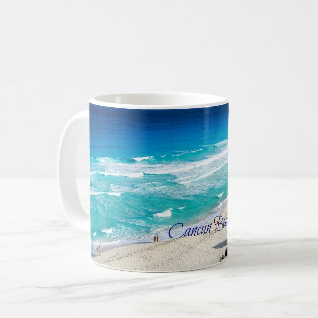Cancun Beach, Mexico Coffee Mug (Front Left)