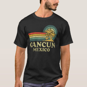 Cancun Beach Mexico Family Vacation Vintage Palm T T-Shirt