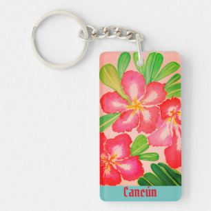 Cancún Desert Rose Souvenir Keychain