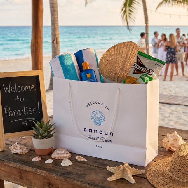 Cancun Destination Wedding Blue Welcome Bag (Creator Uploaded)