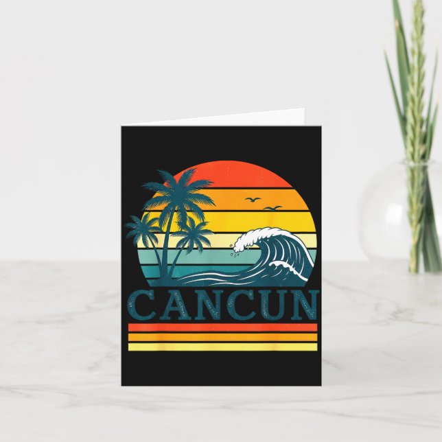 Cancun Holiday Christmas Trip Vacation Matching  Card (Front)