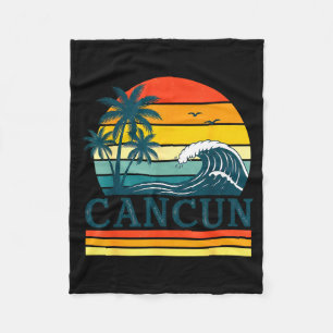 Cancun Holiday Christmas Trip Vacation Matching Fleece Blanket
