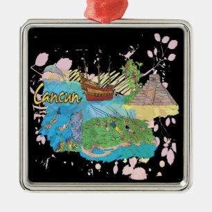 Cancun Metal Ornament
