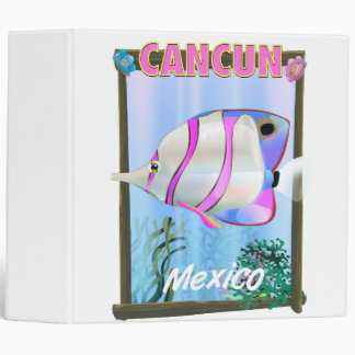 Cancun Mexican tropical travel poster Binder
