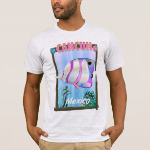 Cancun Mexican tropical travel poster T-Shirt