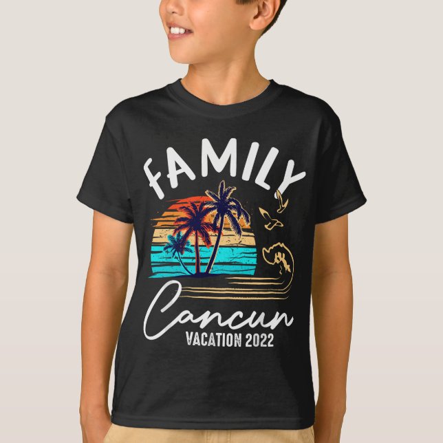 CANCUN MEXICO 2022 Vacation Beach Matching Family  T-Shirt (Front)